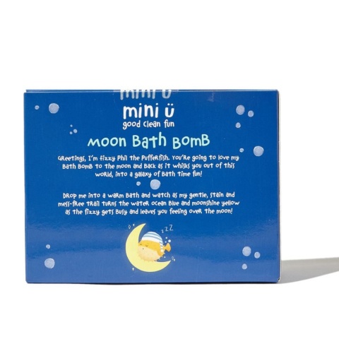 MINI U Księżyc – Musująca Kula do Kąpieli dla Dzieci – 120 g