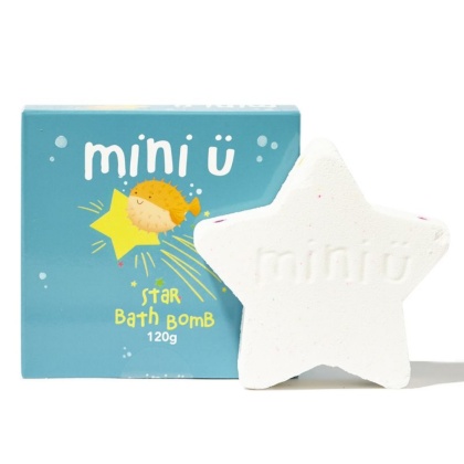 MINI U Gwiazdka – Musująca Kula do Kąpieli dla Dzieci – 120 g