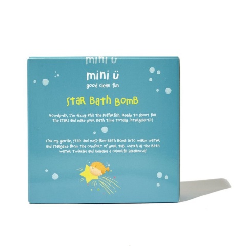 MINI U Gwiazdka – Musująca Kula do Kąpieli dla Dzieci – 120 g