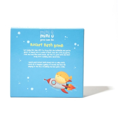 MINI U Rakieta – Musująca Kula do Kąpieli dla Dzieci – 150 g
