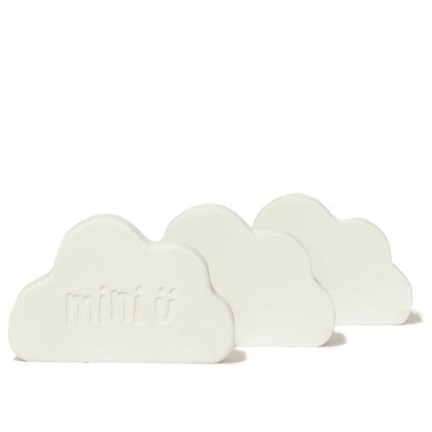 MINI U Tęczowe Chmurki – Musujące Kule do Kąpieli dla Dzieci, Zestaw 3 × 130 g