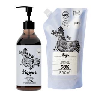 YOPE Figa – Zestaw Mydło w Płynie + Refill / 2 × 500 ml