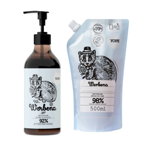 YOPE Werbena – Zestaw Mydło w Płynie + Refill / 2 × 500 ml
