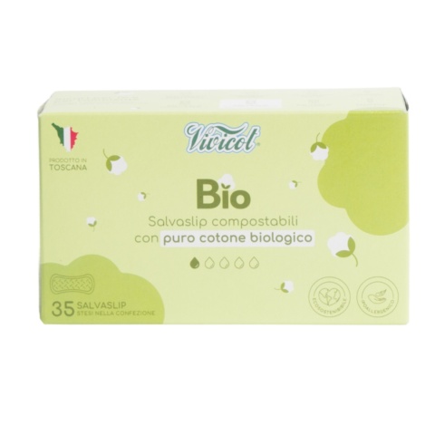 VIVICOT BIO Wkładki higieniczne, z organicznej bawełny, niebielone chlorem 35 sztuk