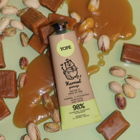 YOPE Odżywczy Krem do Rąk – Karmel i Pistacja 50 ml